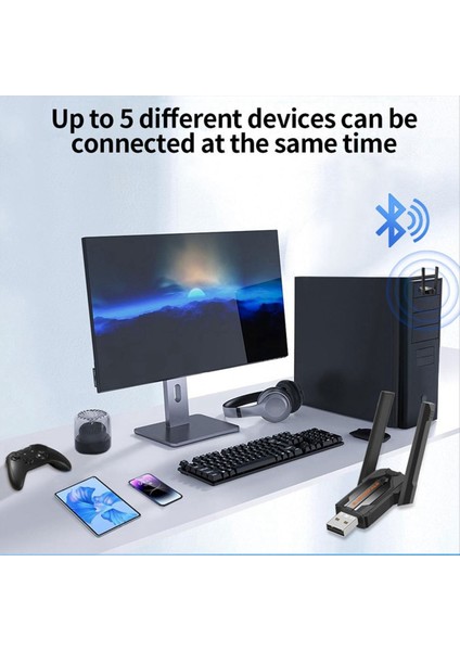 USB Bluetooth 6.0 Adaptörü Ble/edr USB Ses Alıcı/verici 3mbps Aac/sbc Win 8.1/10/11 Için Çift Antenlerle (Yurt Dışından) indirimleri