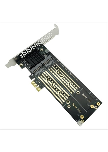 Pcıe X1 - Çift M 2 Nvme M-Key SSD Adaptör Dönüştürücü Için 2230/2242/2260/2280 SSD Yükseltici Kartları Genişletme (Yurt Dışından) indirimleri