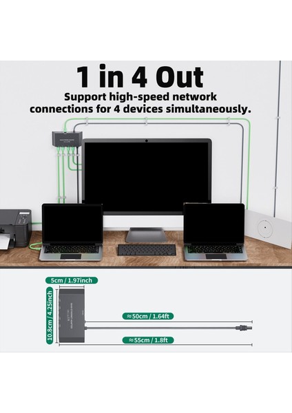 Çanak Anten Uydu Internet Enerji Hattı Için Starlink Mini Ethernet Adaptörü Için Yükseltilmiş 4 Bağlantı Noktalı Gigabit (Yurt Dışından) indirimleri