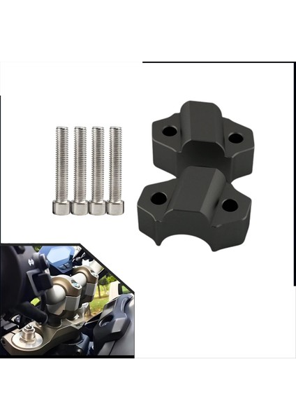 Yamaha XSR900 2016-2024 Motosiklet Aksesuarları Handbar Yükseltme Sürükle Talkı Çubuğu Kelepçesi Genişlet Adaptör Gümüş (Yurt Dışından) fırsatları