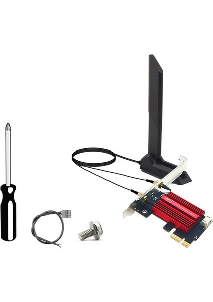RTL8922AE Wifi7 Pcıe Adaptörü + 12DB Anten Dahili Kablosuz Ağ Kartı Tri Band 2 4g/5g/6ghz 6338MBPS Bt5 4 (Yurt Dışından)