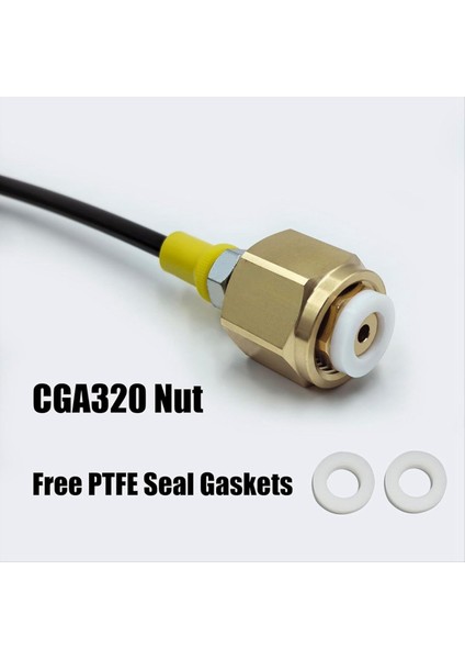 Soda Su Yapıcı Makinesi Karbon Dioksit Dolum Istasyonu Adaptörü TR21-4 Harici Co2 Tankı Için 98 Inç Hortum Kiti ile (Yurt Dışından) modelleri