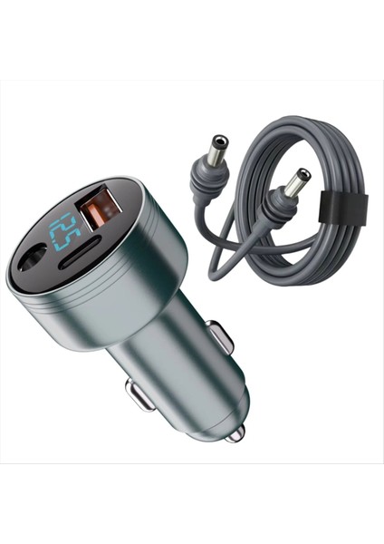 Starlink Mini Için Dc 5521 Usb-C Qc 3 0 Çok Bağlantı Noktalı Hızlı Şarj Adaptörü ile 3m 16AWG Kablolu 3&#39 Ü 1 Arada Araç Şarj Cihazı (Yurt Dışından)