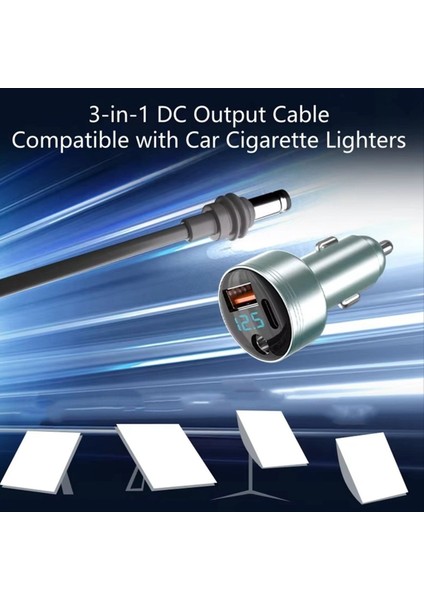 Starlink Mini Için Dc 5521 Usb-C Qc 3 0 Çok Bağlantı Noktalı Hızlı Şarj Adaptörü ile 3m 16AWG Kablolu 3&#39 Ü 1 Arada Araç Şarj Cihazı (Yurt Dışından) fırsatları