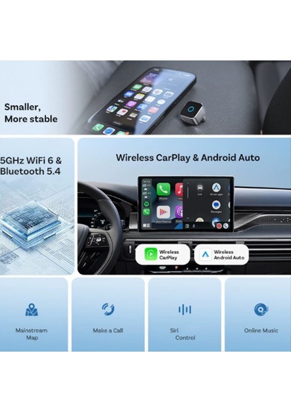 Yeni Metal Ayna Carplay Adaptörü Carplay Androip Auto 2&#39 Si 1 Arada Adaptör (Yurt Dışından) modelleri