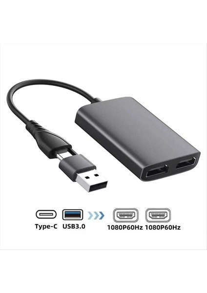 USB 3 0/tip-C - Çift 1080P 60Hz Hd Ekran Adaptörü M1 M2 Macos V10 15 Windows 10 Için 2 Farklı Ekran Genişletici Hub (Yurt Dışından) fırsatları