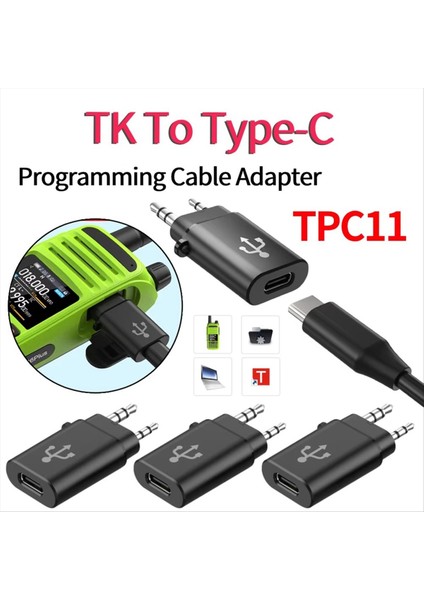 TPC11 Tk-Typ-C Programlama Kablosu Adaptörü Tip-C Tip-C Programlama Adaptörü Hafif Hızlı Walkie Talkie Aksesuarları (Yurt Dışından) fiyatları