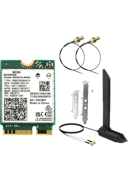 Wifi 7 BE200 Kart+Manyetik Anten 2.4g/5g/6ghz Bluetooth 5.4 Wifi Adaptörü 8774MBPS WIN10/11 Için Kablosuz Ağ Kartı (Yurt Dışından)