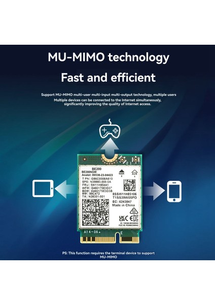 Wifi 7 BE200 Kart+Manyetik Anten 2.4g/5g/6ghz Bluetooth 5.4 Wifi Adaptörü 8774MBPS WIN10/11 Için Kablosuz Ağ Kartı (Yurt Dışından) modelleri