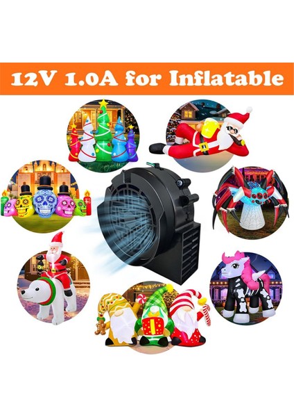 Şişme Fan Değiştirme 12V 1 2A Mini Hava Üfleyici Fan 12V 1 5A Adaptör ve Açık Yard Abd Plug Için 3 LED Ampuller (Yurt Dışından) indirimleri
