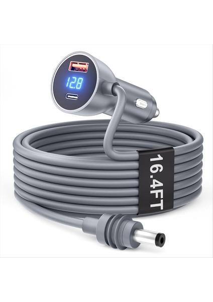 Starlink Mini Için Araç Şarj Adaptörü ile Dijital Ekran Dc 12 V 24 V Kamyon Arabalar Için Çakmak Güç Kablosu 16 4ft (Yurt Dışından)