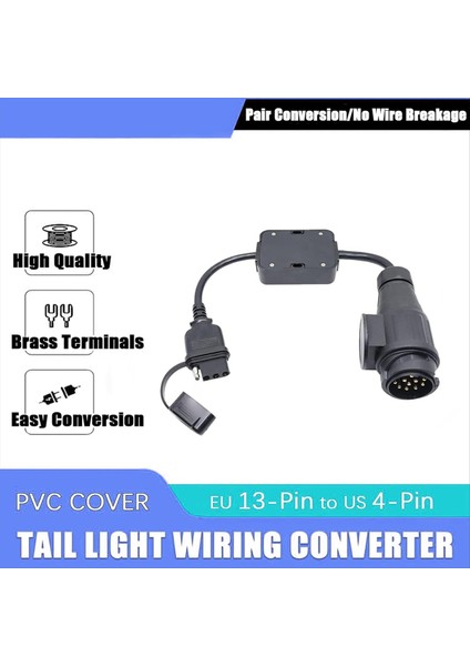 Römork Konektörü Avrupa 13 Pimli - Amerikan 4 Pimli Arka Lamba Devresi Kablolama Adaptörü Tak ve Çalıştır (Yurt Dışından) modelleri