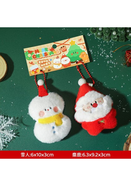 Noel Süsleri Peluş Noel Baba Geyik Bebek Sahne Dekorasyonu Küçük Hediyeler (Yurt Dışından)