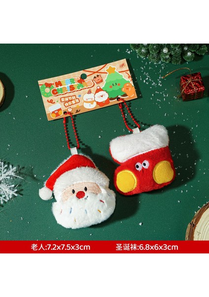 Noel Süsleri Peluş Noel Baba Geyik Bebek Sahne Dekorasyonu Küçük Hediyeler (Yurt Dışından)