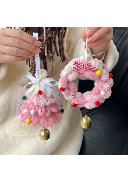 Yeni Noel Atmosferi Çelenk Asılı Şerit Yay Çan Noel Dekorasyonu (Yurt Dışından)