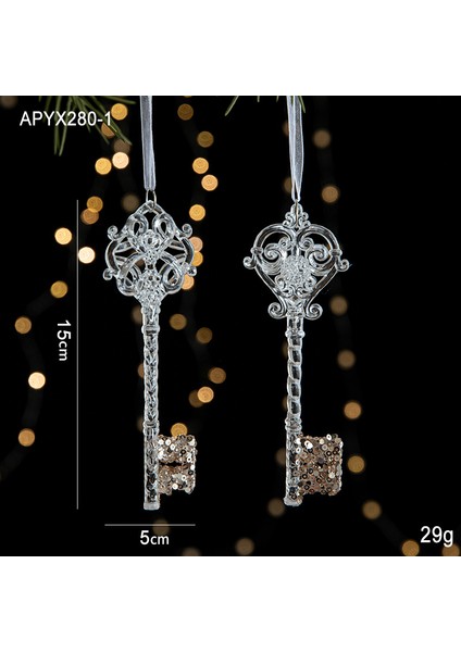 Noel Süsleri Payetler Akrilik Kolye Şeffaf Kar Tanesi Kolye (Yurt Dışından)