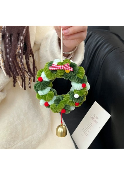 Yeni Noel Atmosferi Çelenk Asılı Şerit Yay Çan Noel Dekorasyonu (Yurt Dışından)