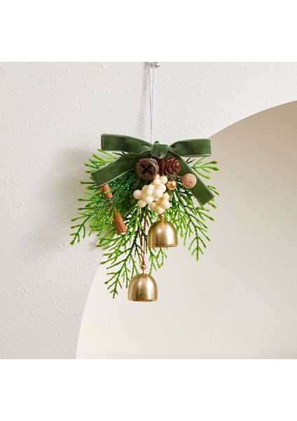 Yeni Noel Atmosferi Çelenk Asılı Şerit Yay Çan Noel Dekorasyonu (Yurt Dışından)