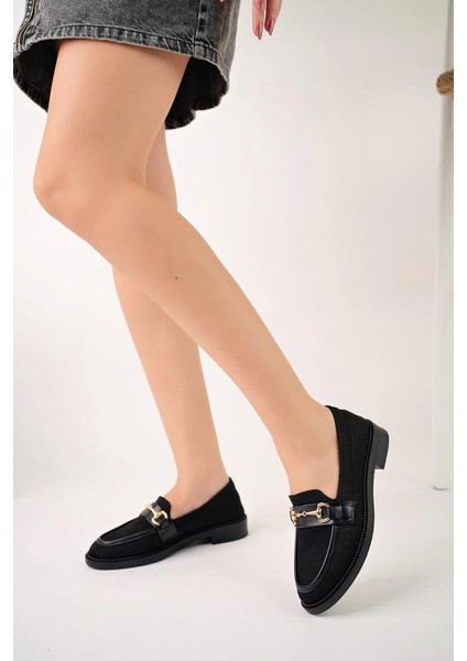 Sptrns KB-021 Kuback Siyah Triko Siyah Taban G Toka Günlük Kadın Ayakkabı Kömür (Numara: 38) fırsatları