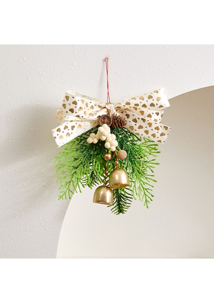 Yeni Noel Atmosferi Çelenk Asılı Şerit Yay Çan Noel Dekorasyonu (Yurt Dışından)