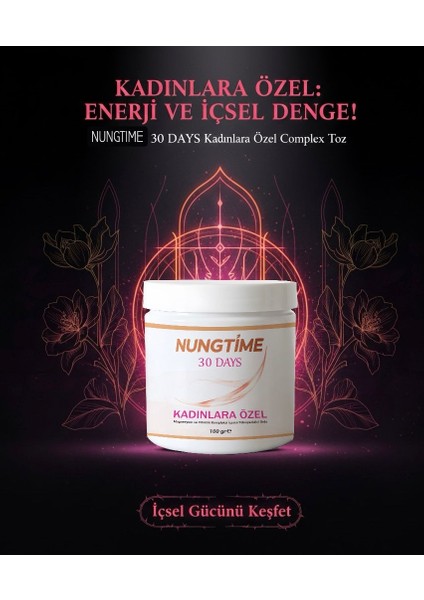 Nungtime Komplex Mineral,magnezyum,vitamin,kolajen Kadın Için 100 gr Takviye Edici Gıda modelleri
