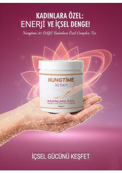Nungtime Komplex Mineral,magnezyum,vitamin,kolajen Kadın Için 100 gr Takviye Edici Gıda