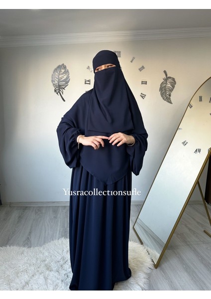 Tesettür Asel Takım Elbise Sufle Peçe 3’lü