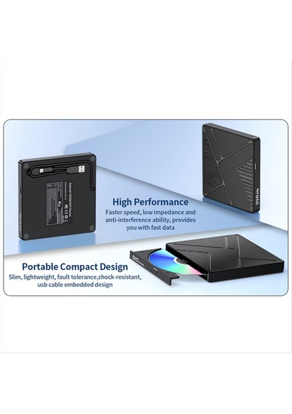 Harici Optik Sürücü Kutusu Usb3 0 Mobil Disk Okuma CD Oynatma Harici Optik Disk Sürücüsü DVD ve Kayıt (Yurt Dışından)
