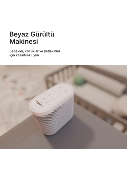 Beyaz Gürültü Makinesi Taşınabilir Rahatlatıcı Bebek ve Yetişkinler Için Ses ve Uyku Cihazı X6230 (Beyaz) fırsatları