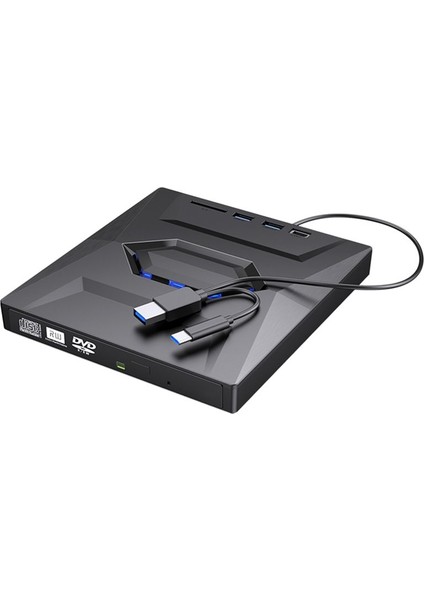 Harici DVD CD Yazıcı Brülör CD ve DVD Player Type C/usb3 0 Pc Dizüstü Bilgisayar Windows Için Harici DVD CD Sürücüsü 11/10/8/7 (Yurt Dışından)