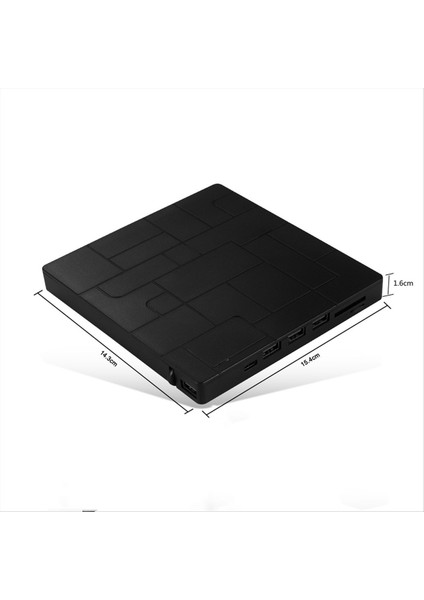 Burner Çok Fonksiyonlu Optik Sürücü 7 1 CD CD DVD Bilgisayar USB Mobil Harici Taşınabilir Yardımcı Program Optik Sürücüler (Yurt Dışından)