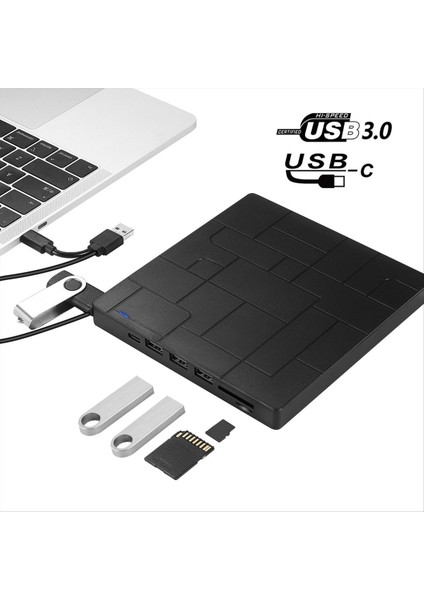 Burner Çok Fonksiyonlu Optik Sürücü 7 1 CD CD DVD Bilgisayar USB Mobil Harici Taşınabilir Yardımcı Program Optik Sürücüler (Yurt Dışından) modelleri