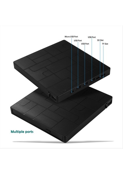 Burner Çok Fonksiyonlu Optik Sürücü 7 1 CD CD DVD Bilgisayar USB Mobil Harici Taşınabilir Yardımcı Program Optik Sürücüler (Yurt Dışından) fırsatları