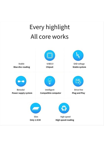 Blu-Ray Brülör Oynatıcı USB 3 0 CD DVD Harici Bluray Drive Writer Okuyucu MacBook Windows Pc Dizüstü Dizüstü Masaüstü (Yurt Dışından) fırsatları