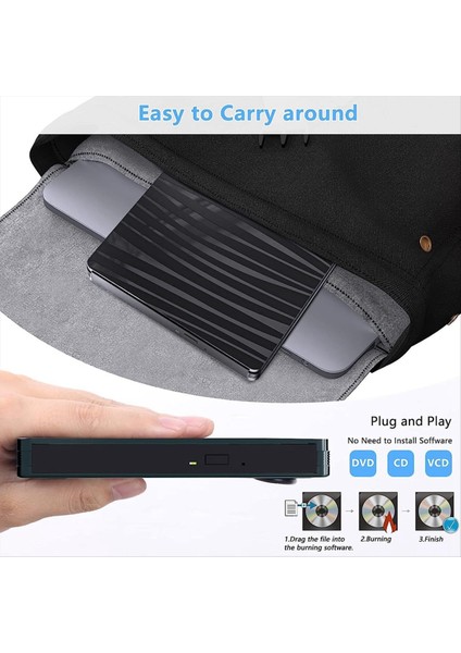 Dizüstü Bilgisayar Için Harici Cd/dvd Sürücüsü USB 3 0 ve Type C Taşınabilir CD DVD +/- Rw Burner Optik Sürücü Okuyucu Yazar DVD Player (Yurt Dışından) modelleri