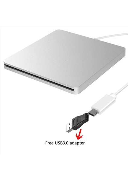 2x Harici DVD Brülör Sürücüsü Tip-C Tip Optik Disk Sürücü Ince Yuva-In Cd/dvd +/- Rw Brülör USB C Superdrive Mac/pencere Için (Yurt Dışından) fiyatları