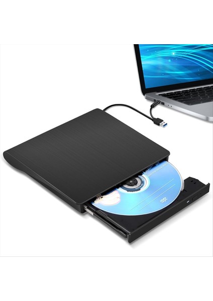 Harici CD DVD +/- Rw Drive USB 3 0 &amp Usb-C Taşınabilir CD &amp DVD Rom Burner Player Reader Writer Rewriter Disk Drive Siyah (Yurt Dışından) fiyatları
