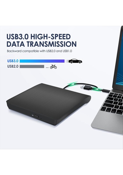 Harici CD DVD +/- Rw Drive USB 3 0 &amp Usb-C Taşınabilir CD &amp DVD Rom Burner Player Reader Writer Rewriter Disk Drive Siyah (Yurt Dışından) modelleri