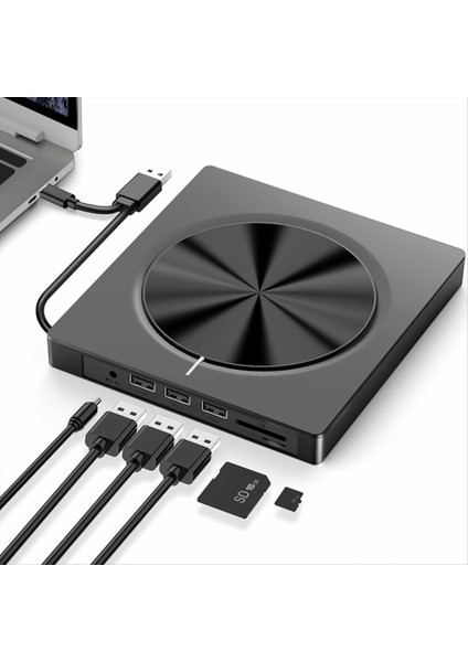 6 Arada 1 Brülör Taşınabilir Harici Usb3 0/type-C Dvd-Rw Disk Optik Sürücü Dvd-Rom Brülör Çok Işlevli DVD Sürücü (Yurt Dışından) fiyatları