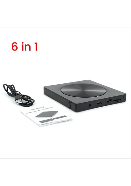 6 Arada 1 Brülör Taşınabilir Harici Usb3 0/type-C Dvd-Rw Disk Optik Sürücü Dvd-Rom Brülör Çok Işlevli DVD Sürücü (Yurt Dışından) indirimleri