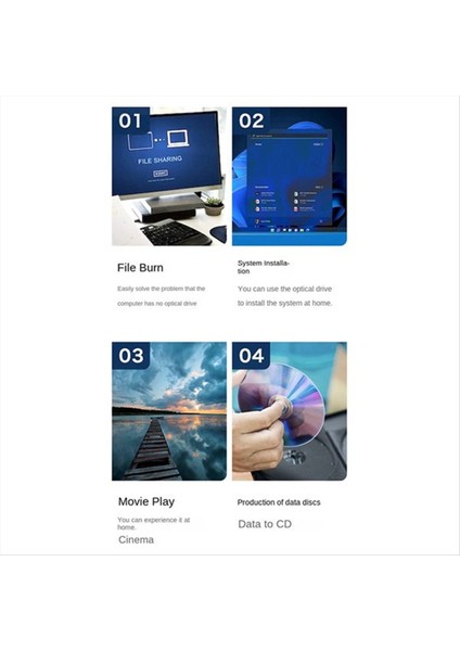 Harici DVD Drive USB 3 0 Taşınabilir Optik Sürücüler CD DVD Burner Player Dizüstü Bilgisayar Için Okuyucu (Yurt Dışından) indirimleri