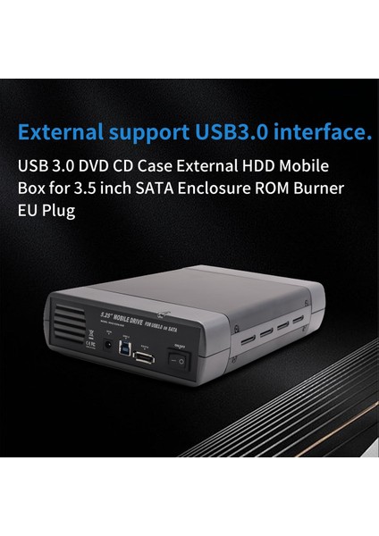 USB 3 0 DVD CD Kılıfı 3 5 Inç Sata Muhafaza Rom Burner Ab Fişi Için Harici HDD Mobil Kutu (Yurt Dışından) indirimleri