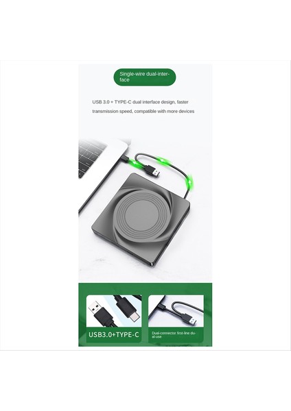 Harici Cd/dvd Sürücü Taşınabilir CD DVD +/- Rw Drive Optik Sürücü Oynatıcı Okuyucu USB 3 0 ve Win Için Type-C 11 10 8 7 (Yurt Dışından) modelleri