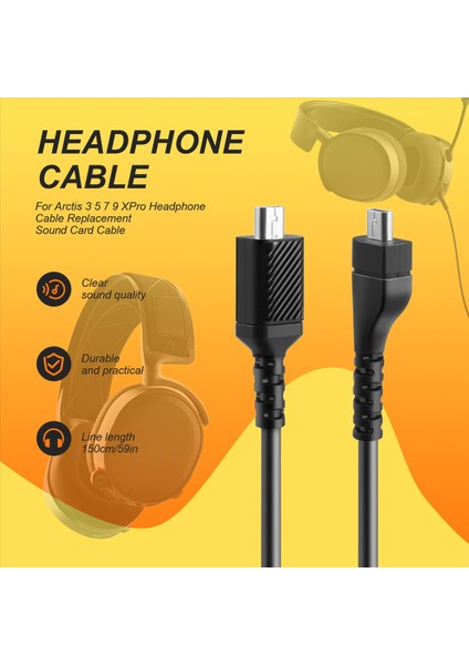Steelseries Için Arctis 3 5 7 9 Xpro Kulaklık Kablosu Yedek Ses Kartı Kablosu (Yurt Dışından) fırsatları