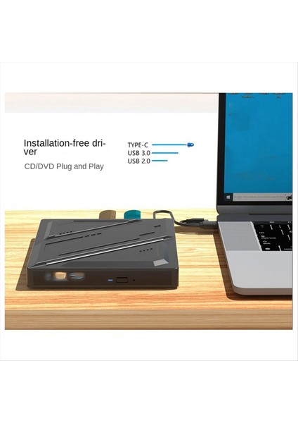 Masaüstü ve Notebook Universal Usb/type-C/sd/tf Kart Okuma ve Için Harici Mobil Optik Sürücü (Yurt Dışından) fırsatları