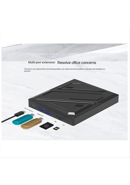 Masaüstü ve Notebook Universal Usb/type-C/sd/tf Kart Okuma ve Için Harici Mobil Optik Sürücü (Yurt Dışından) indirimleri