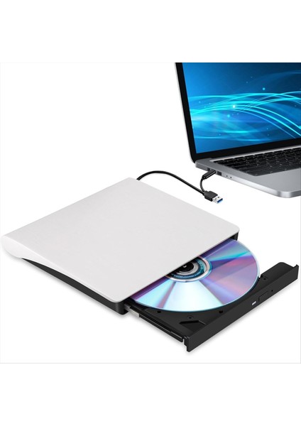 Harici CD DVD +/- Rw Drive USB 3 0 &amp Usb-C Taşınabilir CD &amp DVD Rom Burner Player Reader Writer Rewriter Disk Drive Beyaz (Yurt Dışından) fiyatları