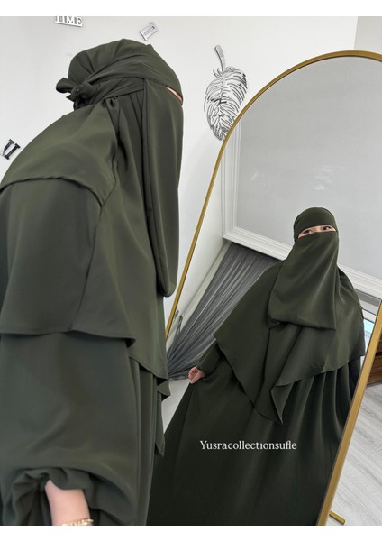 Tesettür Asel Takım Elbise Sufle Peçe 3’lü