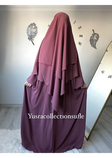 Tesettür Asel Takım Elbise Sufle Peçe 3’lü