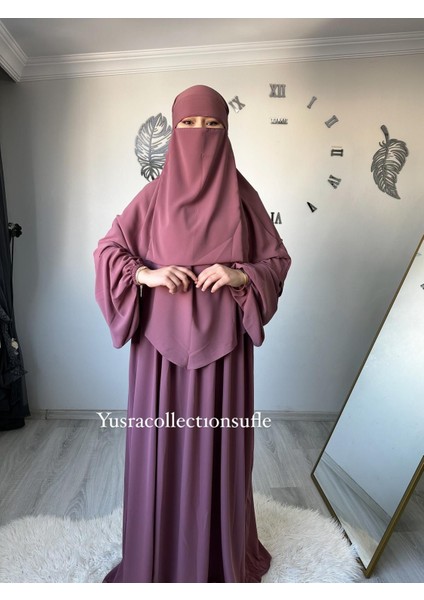 Tesettür Asel Takım Elbise Sufle Peçe 3’lü fırsatları